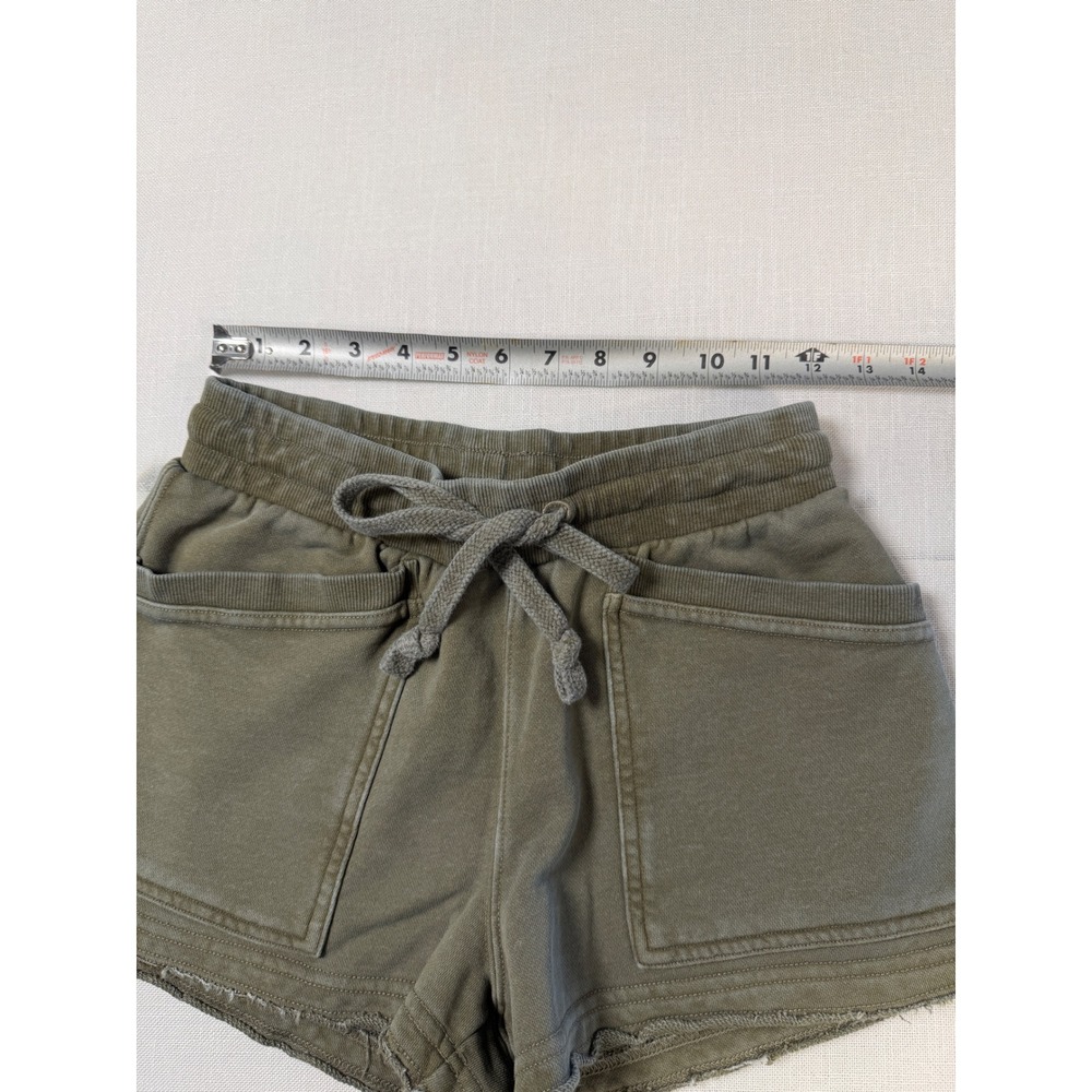 Daily Practice Anthropologie Olive Green Drawstring Shorts XS Utility Pockets - Picture 7 of 8